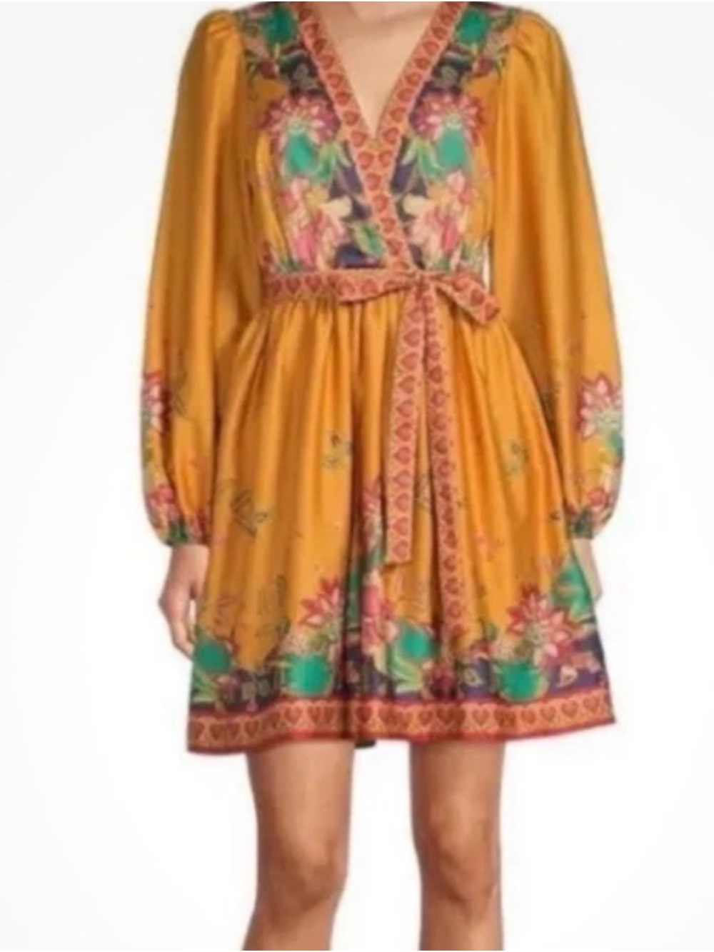 Antonio Melani Emma Surplice Tunic Dress in Ginger Paisley Size 12